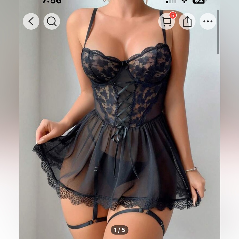 Sexy Little Black Lingerie Dress